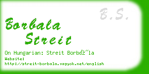 borbala streit business card